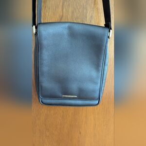 Ermenegildo Zegna Bag Midnight Blue Crossbody Mens Silver Hardware Made Italy